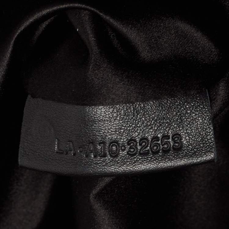 Pre Owned Bvlgari Black Satin Embellished Clutch