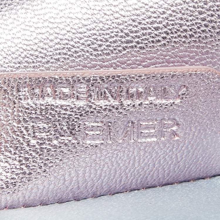 مملوكة مسبقًا Bvlgari Metallic Blue/Pink Leather Mini Tote