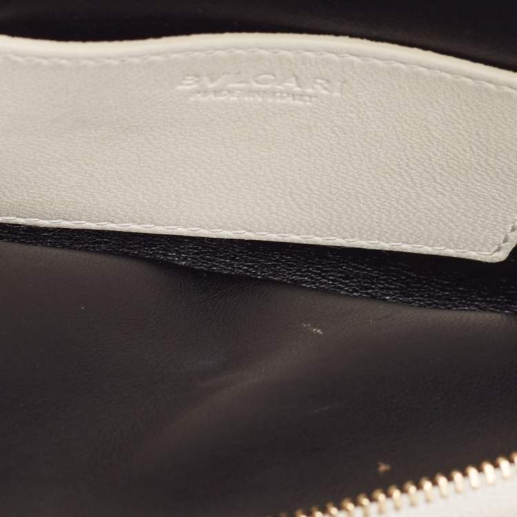 Pre Owned Bvlgari Off White Quilted Leather Serpenti Forever Convertible Belt Bag