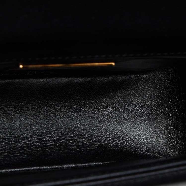 Pre Owned Bvlgari x Mary Katrantzou Black Leather Serpenti Metamorphosis Top Handle Bag