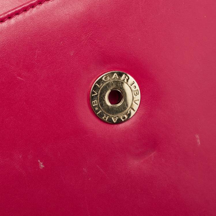 Pre Owned Bvlgari Pink Stingray and Leather Serpenti Forever Shoulder Bag