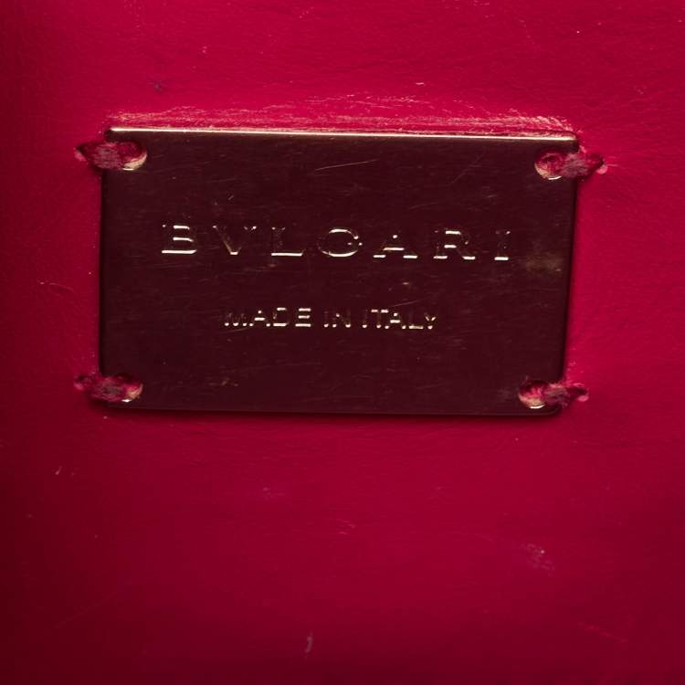 Pre Owned Bvlgari Pink Stingray and Leather Serpenti Forever Shoulder Bag