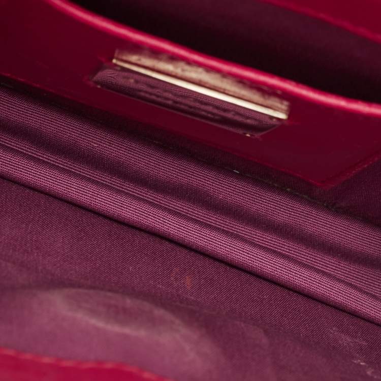 Pre Owned Bvlgari Pink Stingray and Leather Serpenti Forever Shoulder Bag