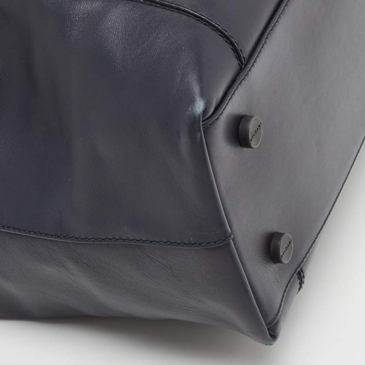 Pre Owned Bvlgari Black Leather Zip Satchel