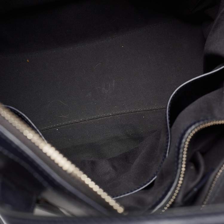 Pre Owned Bvlgari Black Leather Zip Satchel