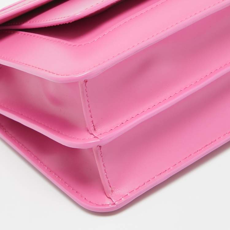 Pre Owned Bvlgari Pink Leather Small Serpenti Forever Shoulder Bag