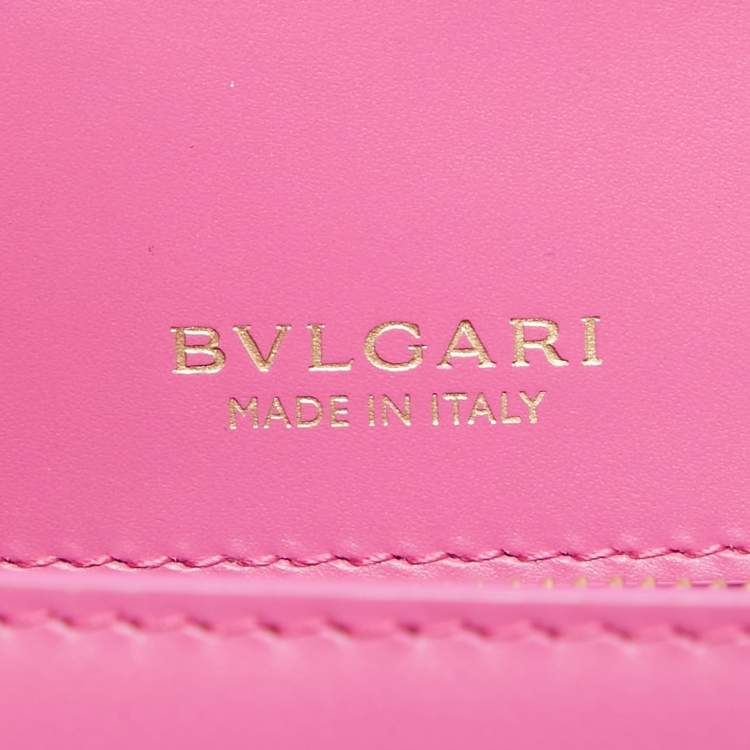 Pre Owned Bvlgari Pink Leather Small Serpenti Forever Shoulder Bag