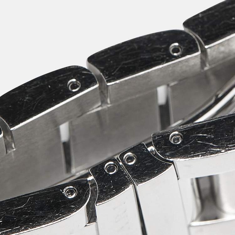 Pre Owned Bvlgari Black Stainless Steel Rettangolo RT39S Women's Wristwatch 21 mm 