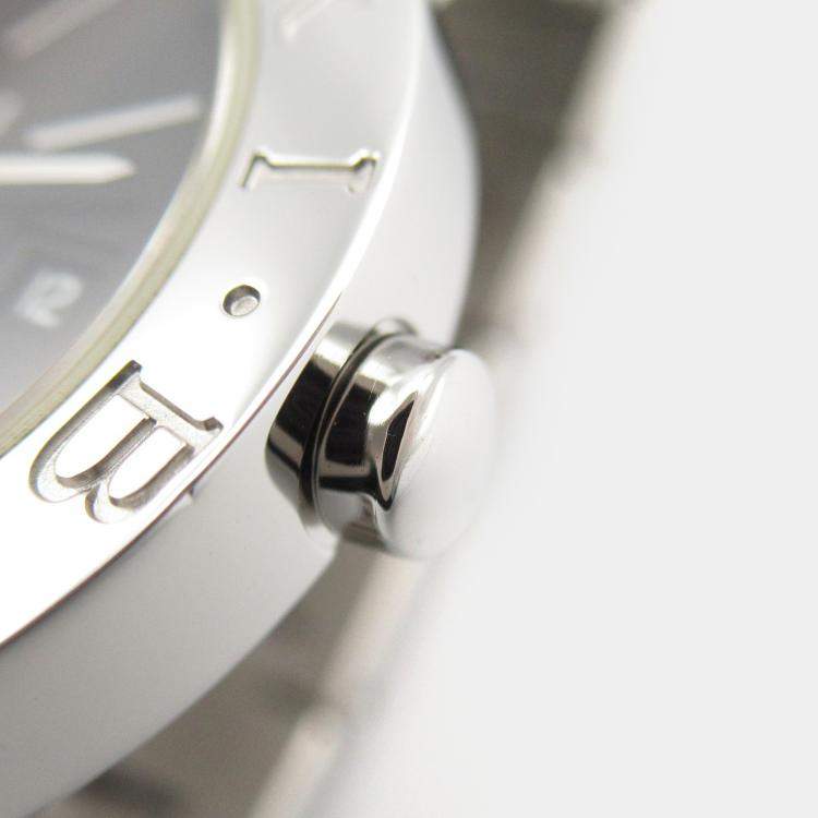 Pre Owned Bvlgari Black Stainless Steel Bvlgari Bvlgari BB26SS Quartz Women's Wristwatch 26 mm