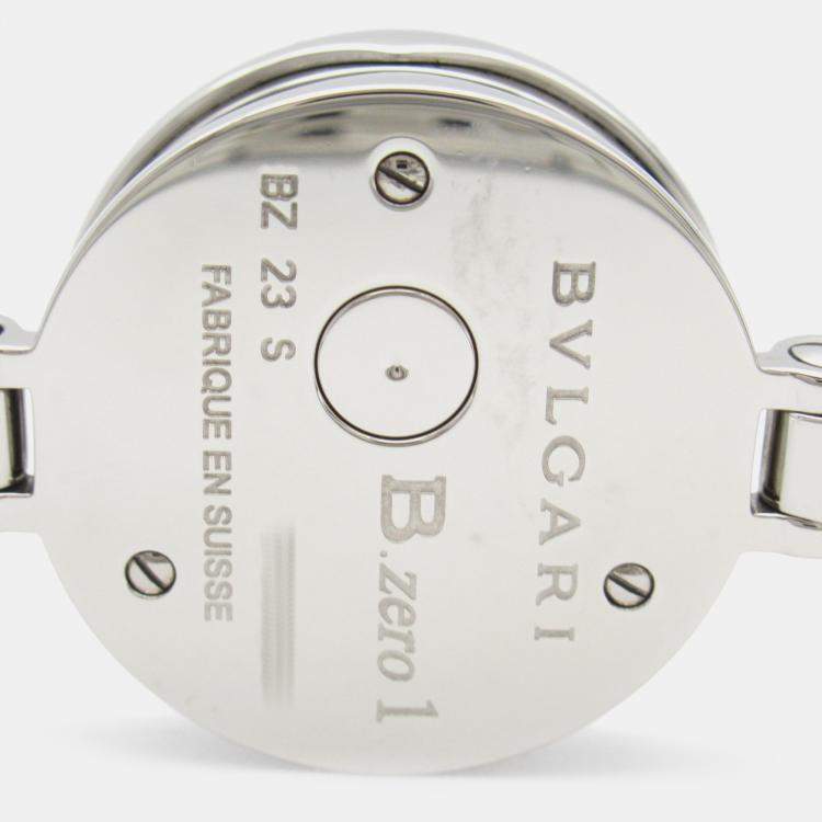 Pre Owned Bvlgari Pink Stainless Steel B.Zero1 BZ23S Quartz Women's Wristwatch 23 mm