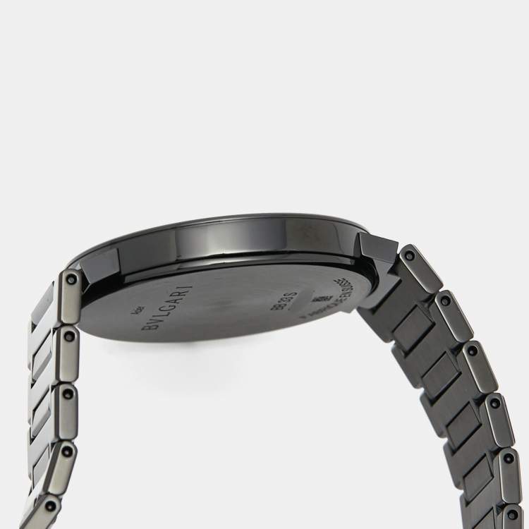 Pre Owned Bvlgari Black PVD Coated Stainless Steel Bvlgari Bvlgari 103557 Women's Wristwatch 33 mm