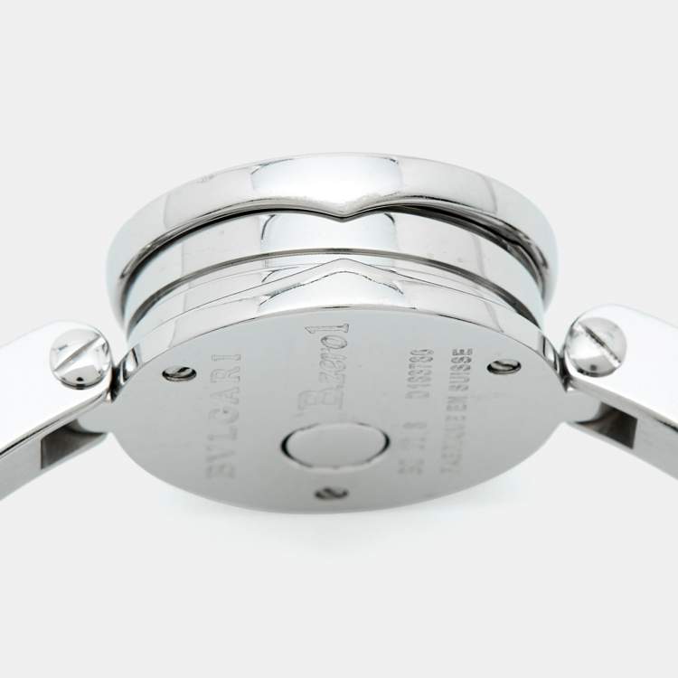 Pre Owned Bvlgari B.Zero1 BZ22S Blue Mother of Pearl Topaz Stainless Steel Women's Wristwatch 22 mm
