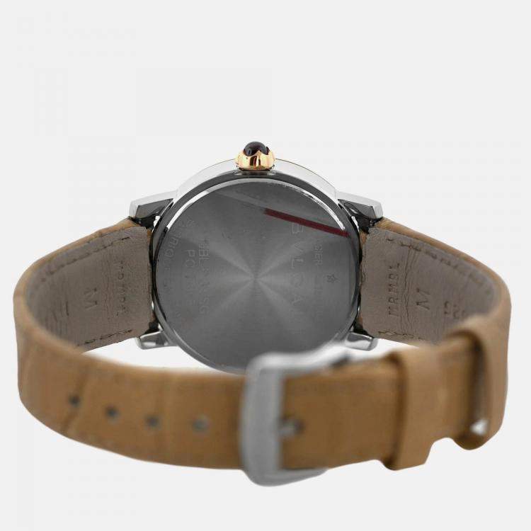 Pre Owned Bvlgari BBLP33SG Automatic Diamond MOP 18K Rose Gold Women’s Wristwatch 33 mm