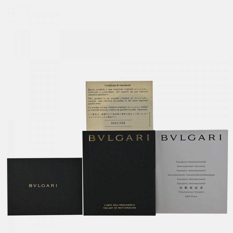 Pre Owned Bvlgari Lvcea LUP36SG Automatic Diamond Burgundy 18K Rose Gold Women’s Wristwatch 36 mm