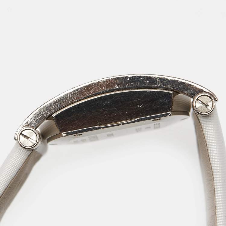Pre Owned Bvlgari Mother of Pearl 18k White Gold Satin Assioma AAW36W Women's Wristwatch 36 mm 