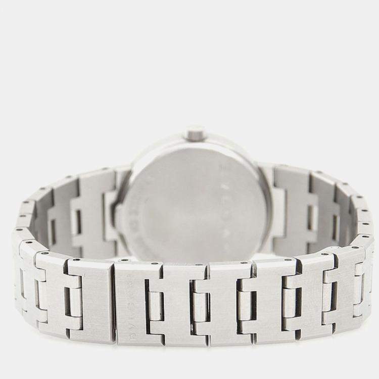 Pre Owned Bvlgari Bvlgari BB23SS Quartz Black Stainless Steel Women's Wristwatch 23 mm