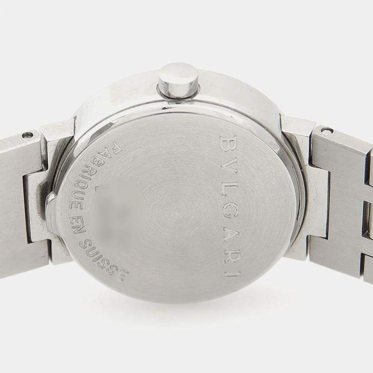 Pre Owned Bvlgari Bvlgari BB23SS Quartz Black Stainless Steel Women's Wristwatch 23 mm