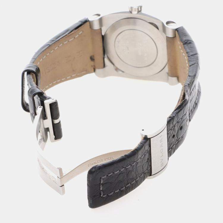 Pre Owned Bvlgari Ergon EG35S Automatic Black Stainless Steel Women's Wristwatch 35 mm