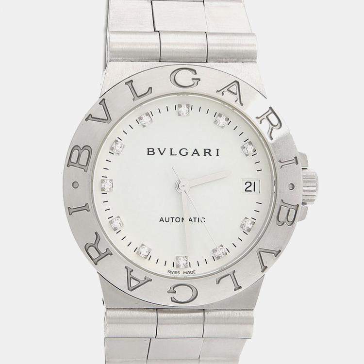 Pre Owned Bvlgari Diagono LCV35S Automatic Stainless Steel Women's Wristwatch 35 mm