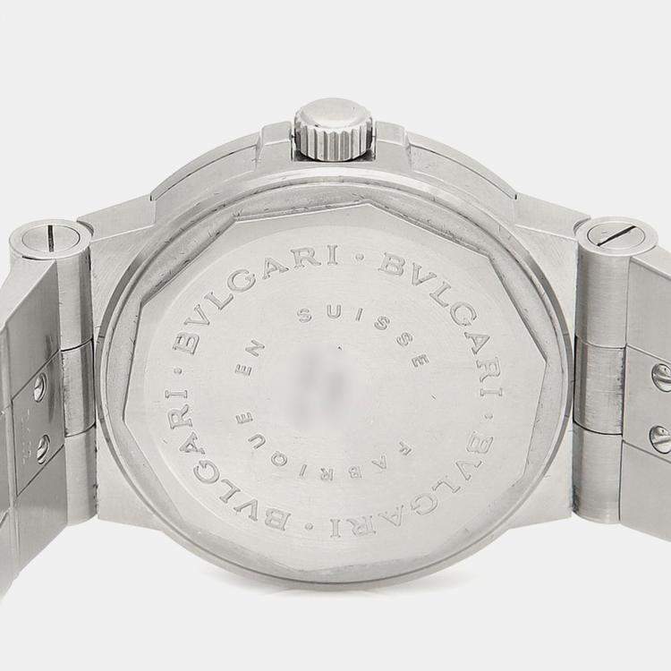 Pre Owned Bvlgari Diagono LCV35S Automatic Stainless Steel Women's Wristwatch 35 mm