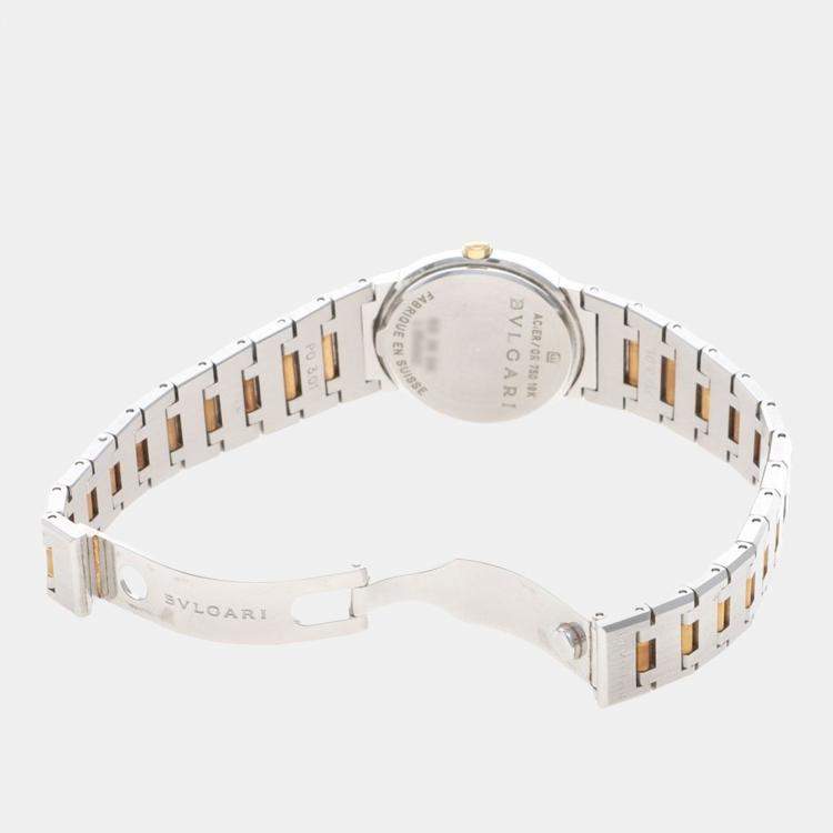 Pre Owned Bvlgari BB BB26SG Quartz 18K Yellow Gold Stainless Steel Womens Wristwatch 26 mm