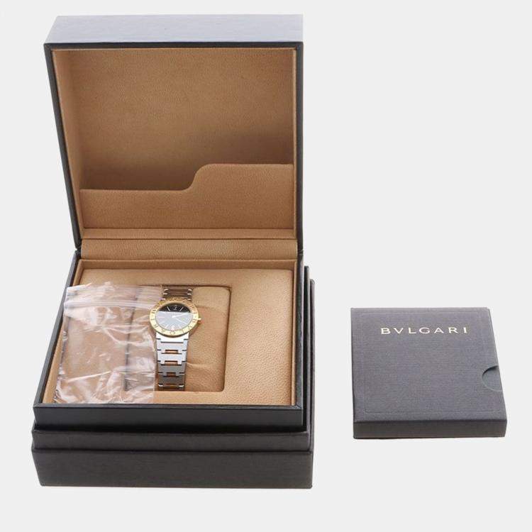 Pre Owned Bvlgari BB BB26SG Quartz 18K Yellow Gold Stainless Steel Womens Wristwatch 26 mm