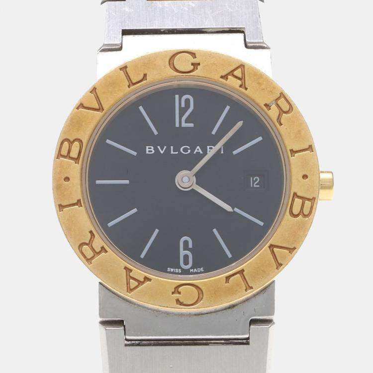 Pre Owned Bvlgari BB BB26SG Quartz 18K Yellow Gold Stainless Steel Womens Wristwatch 26 mm
