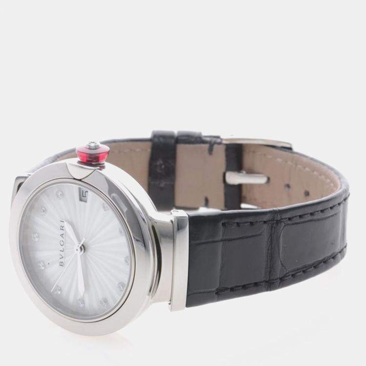 Pre Owned ساعة يد نسائية بلغاري لوشيا 103478 أوتوماتيك ستانلس ستيل 33 مم