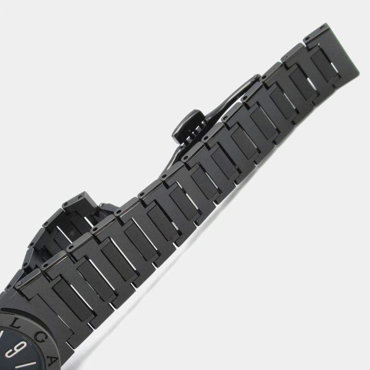 Pre Owned Bvlgari Bvlgari Bvlgari BB33S Quartz Black Stainless Steel Women's Wristwatch 33 mm