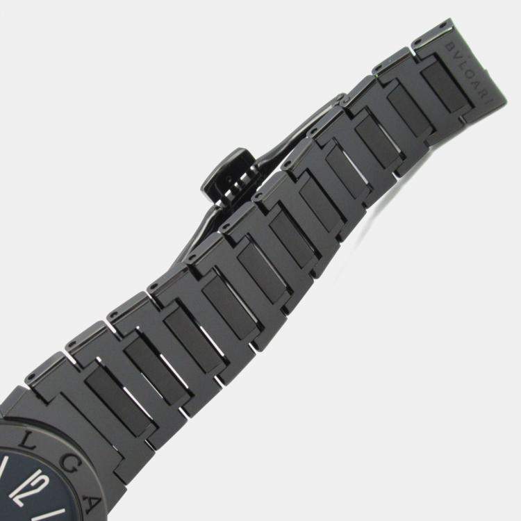 Pre Owned Bvlgari Bvlgari Bvlgari BB33S Quartz Black Stainless Steel Women's Wristwatch 33 mm