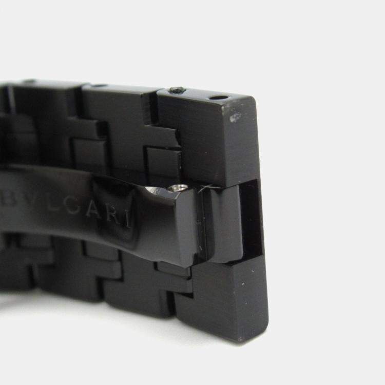 Pre Owned Bvlgari Bvlgari Bvlgari BB33S Quartz Black Stainless Steel Women's Wristwatch 33 mm