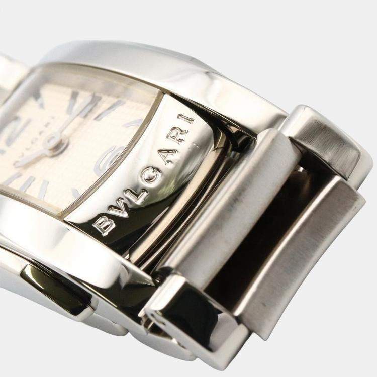 Pre Owned Bvlgari Assioma AA26S Quartz Silver Stainless Steel Women's Wristwatch 18 mm