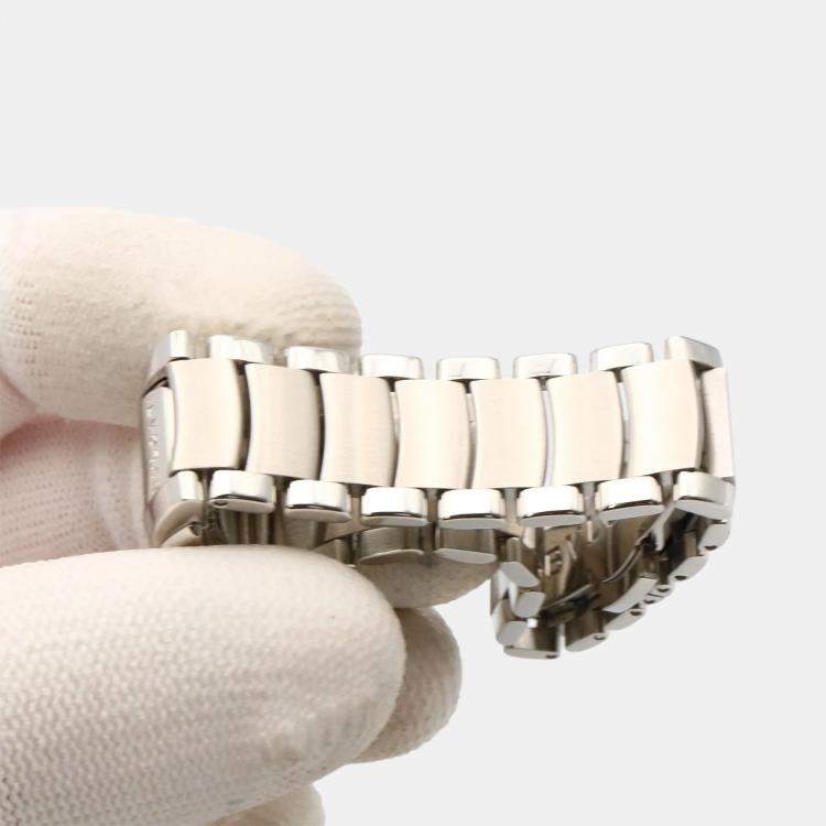 Pre Owned Bvlgari Assioma AA26S Quartz Silver Stainless Steel Women's Wristwatch 18 mm