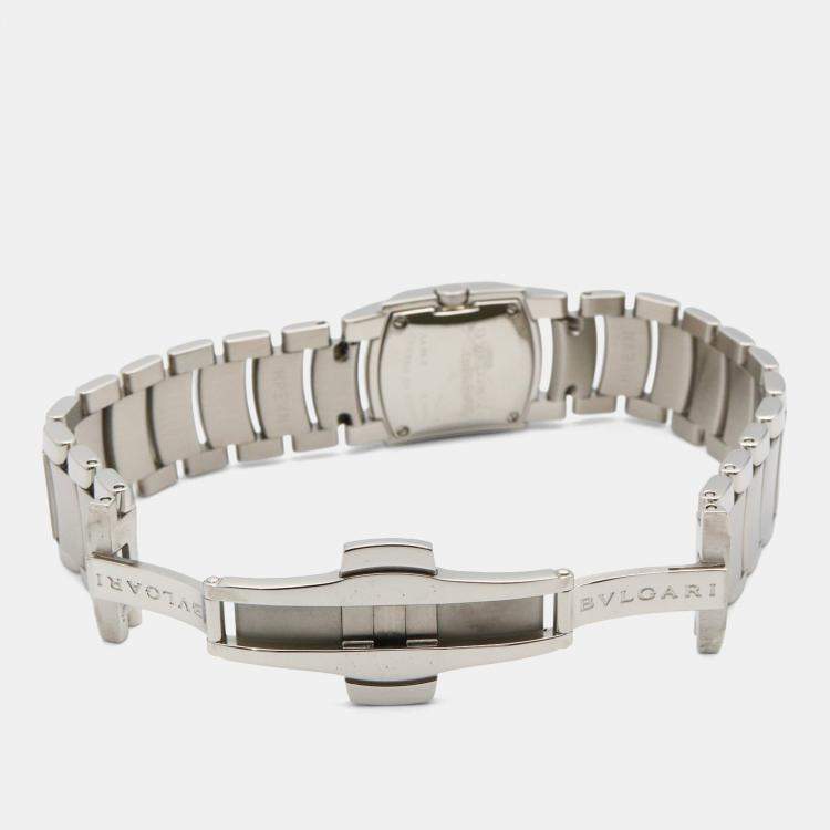 Pre Owned Bvlgari Assioma AA26S Quartz Silver Stainless Steel Women's Wristwatch 18 mm