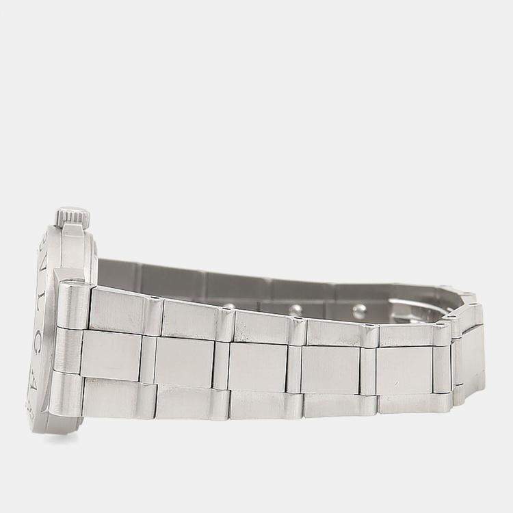 Pre Owned ساعة يد نسائية بلغاري دياغونو تلقائية سي وايت ستانلس ستيل 29 مم