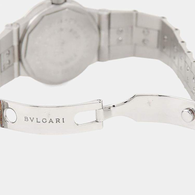 Pre Owned ساعة يد نسائية بلغاري دياغونو تلقائية سي وايت ستانلس ستيل 29 مم