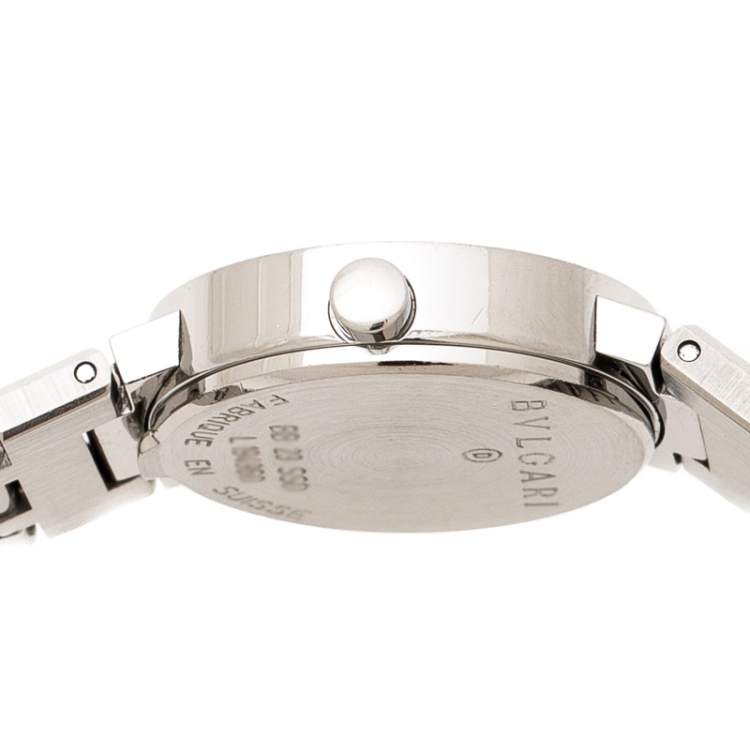 Pre Owned Bvlgari Black Stainless Steel Bvlgari BB23SSD Women's Wristwatch 23 mm