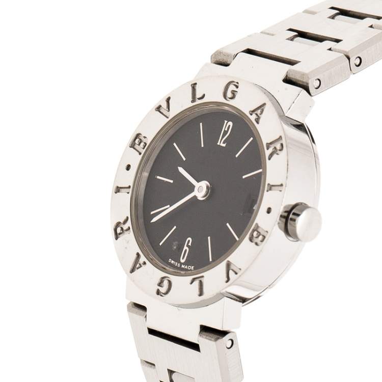 Bvlgari Black Stainless Steel Bvlgari BB23SSD Women's Wristwatch