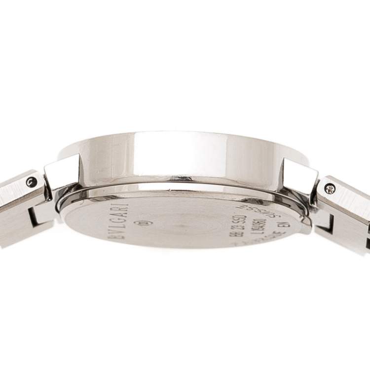 Pre Owned Bvlgari Black Stainless Steel Bvlgari BB23SSD Women's Wristwatch 23 mm