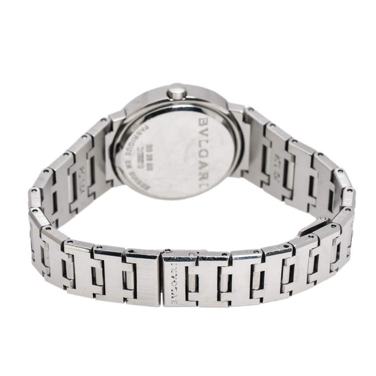 Pre Owned Bvlgari Black Stainless Steel Bvlgari BB26SS Women's Wristwatch 26 mm