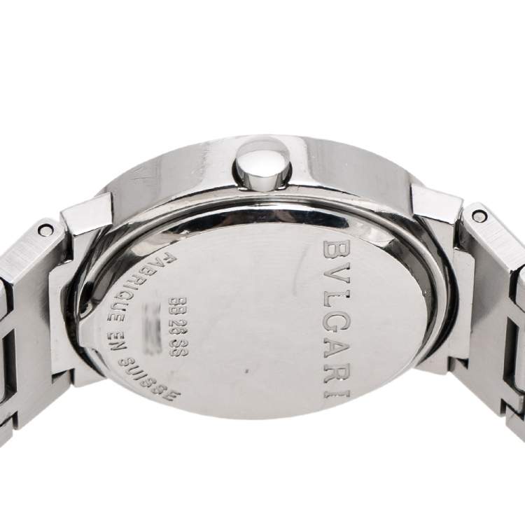 Pre Owned Bvlgari Black Stainless Steel Bvlgari BB26SS Women's Wristwatch 26 mm