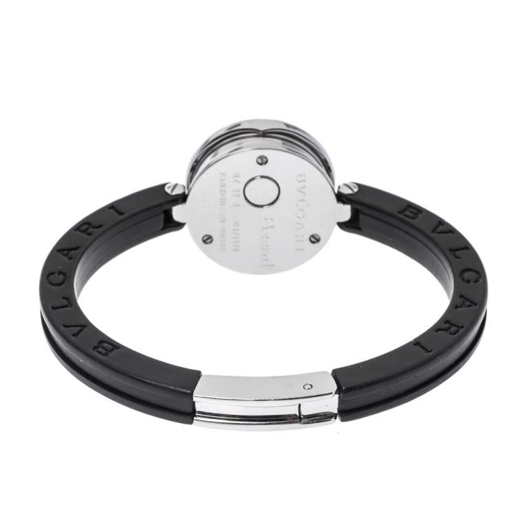 Pre Owned Bvlgari Black Stainless Steel Black Resin B.Zero1 BZ 22 S Women's Wristwatch 22 mm