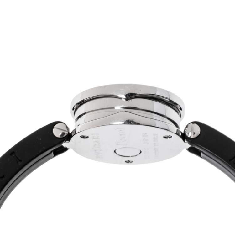 Pre Owned Bvlgari Black Stainless Steel Black Resin B.Zero1 BZ 22 S Women's Wristwatch 22 mm