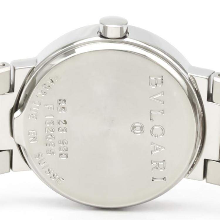 Pre Owned Bvlgari Black Stainless Steel Bvlgari Bvlgari BB23SS Women's Wristwatch 23 MM