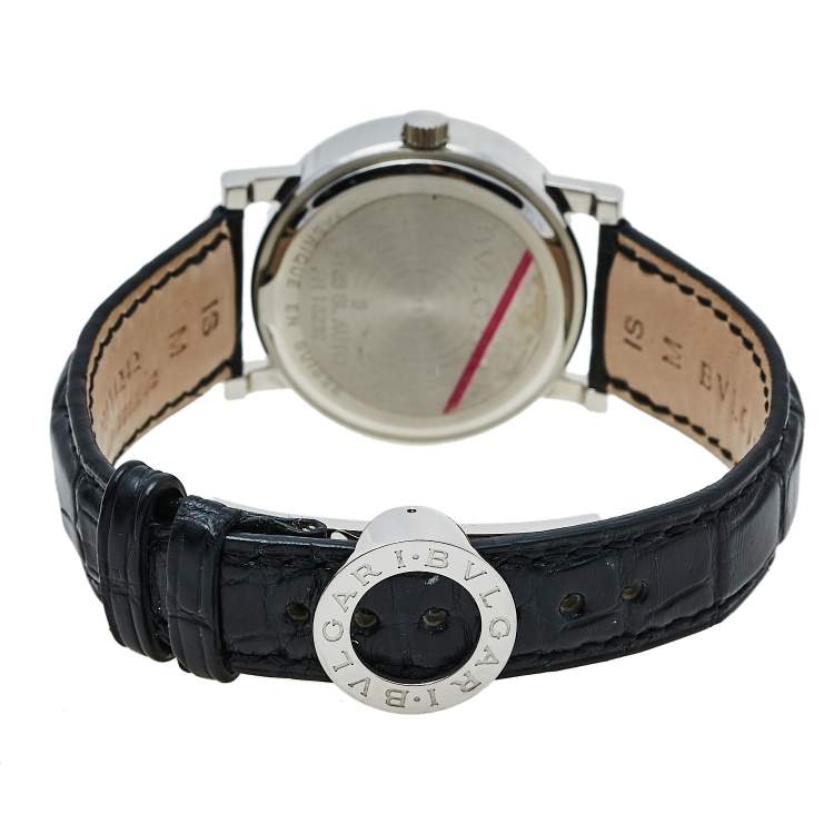 Pre Owned Bvlgari Silver Stainless Steel Bvlgari BB 33 SL AUTO Automatic Women's Wristwatch 33 mm