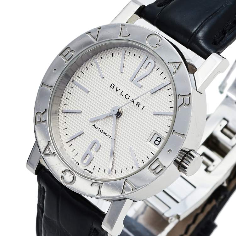 Pre Owned Bvlgari Silver Stainless Steel Bvlgari BB 33 SL AUTO Automatic Women's Wristwatch 33 mm