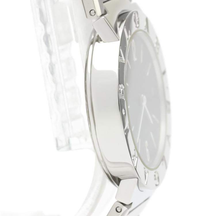 Pre Owned Bvlgari Black Stainless Steel Bvlgari Bvlgari BB30SS Quartz Women's Wristwatch 30 MM