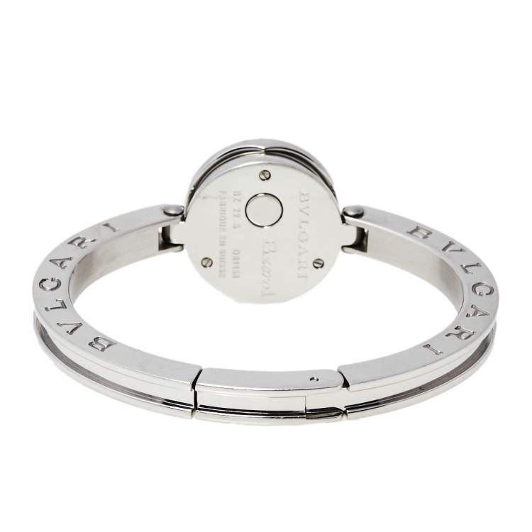Pre Owned Bvlgari Pink Mother of Pearl Stainless Steel B.Zero1 BZ22S Women's Wristwatch 22 mm