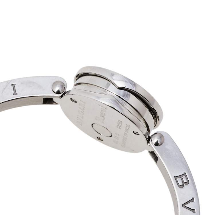 Pre Owned Bvlgari Pink Mother of Pearl Stainless Steel B.Zero1 BZ22S Women's Wristwatch 22 mm