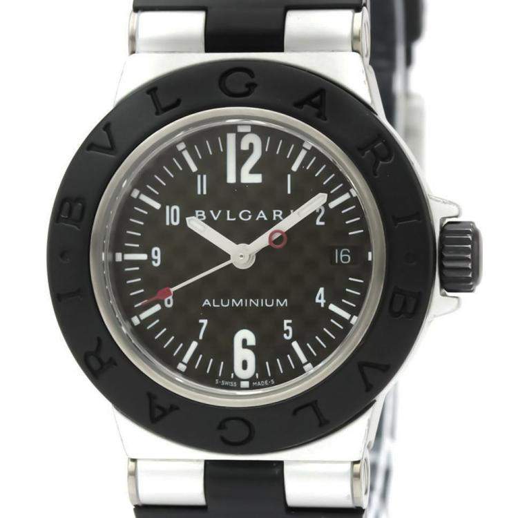 Bvlgari Black Carbon Fiber Aluminum Diagono AL 29 TA Women's Wristwatch 29  MM Bvlgari | TLC